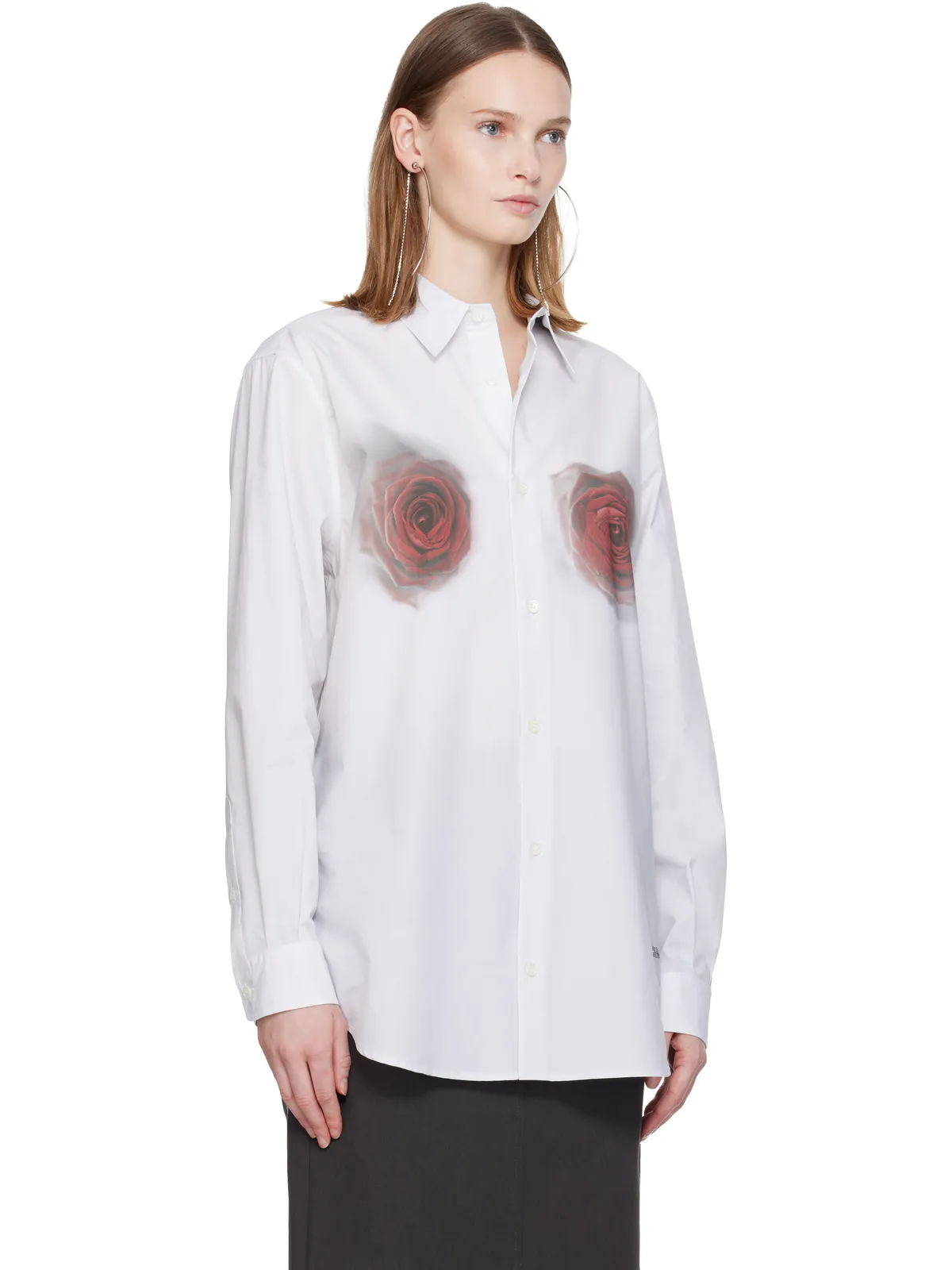 Jean Paul Gaultier 'The Blurry Roses Print' シャツ - 画像2