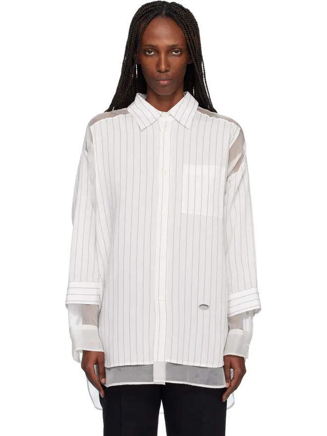 Jean Paul Gaultier Jean Paul Gaultier 'The Petit-Grand Pinstriped' シャツの商品画像