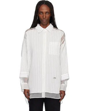 Jean Paul Gaultier 'The Petit-Grand Pinstriped' シャツ - サムネイル1
