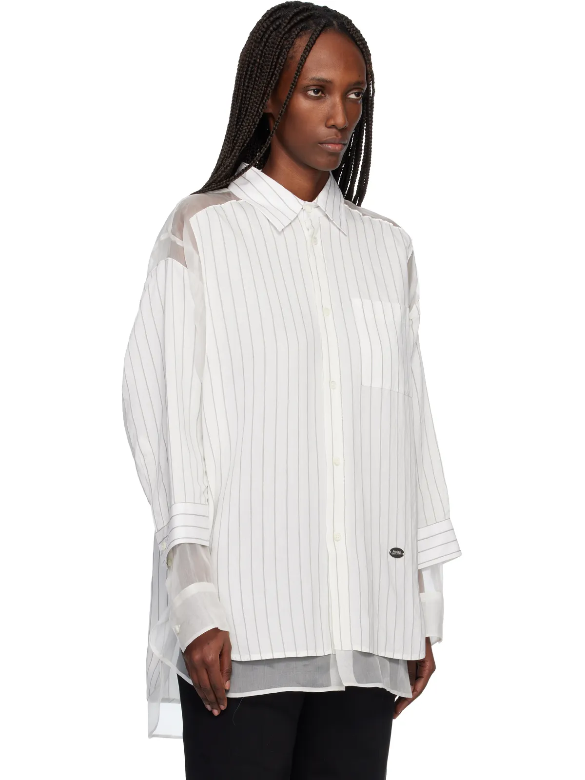 Jean Paul Gaultier 'The Petit-Grand Pinstriped' シャツ - 画像2