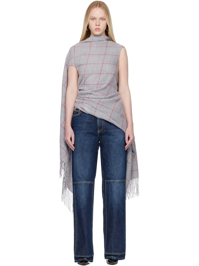 Jean Paul Gaultier Jean Paul Gaultier Back Closure Scarf ドレープ ブラウスの商品画像