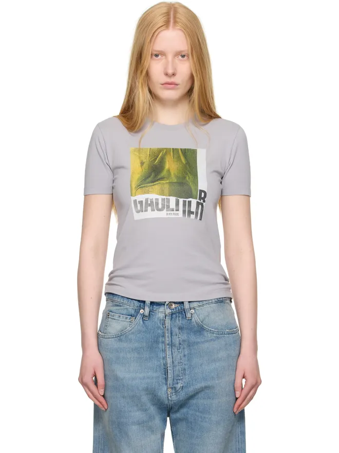Jean Paul Gaultier Jean Paul Gaultier SSENSE限定 Water Print コットン ベビーTシャツの商品画像