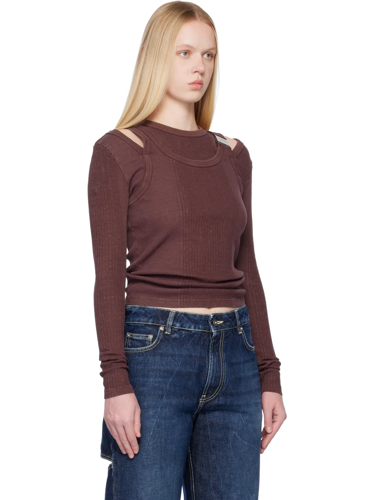 Jean Paul Gaultier Rib Cutout Fastener トップス - 画像2