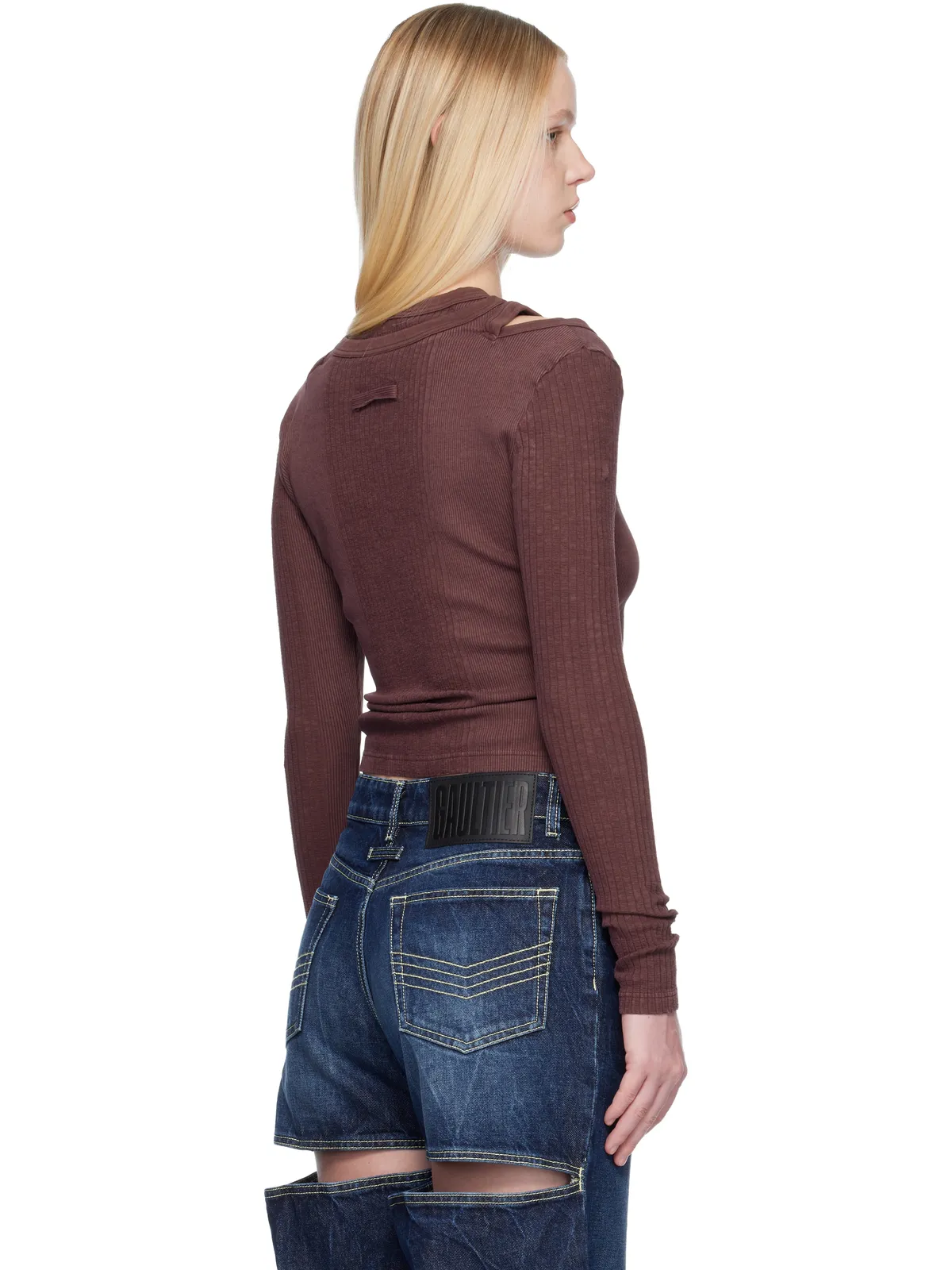 Jean Paul Gaultier Rib Cutout Fastener トップス - 画像3