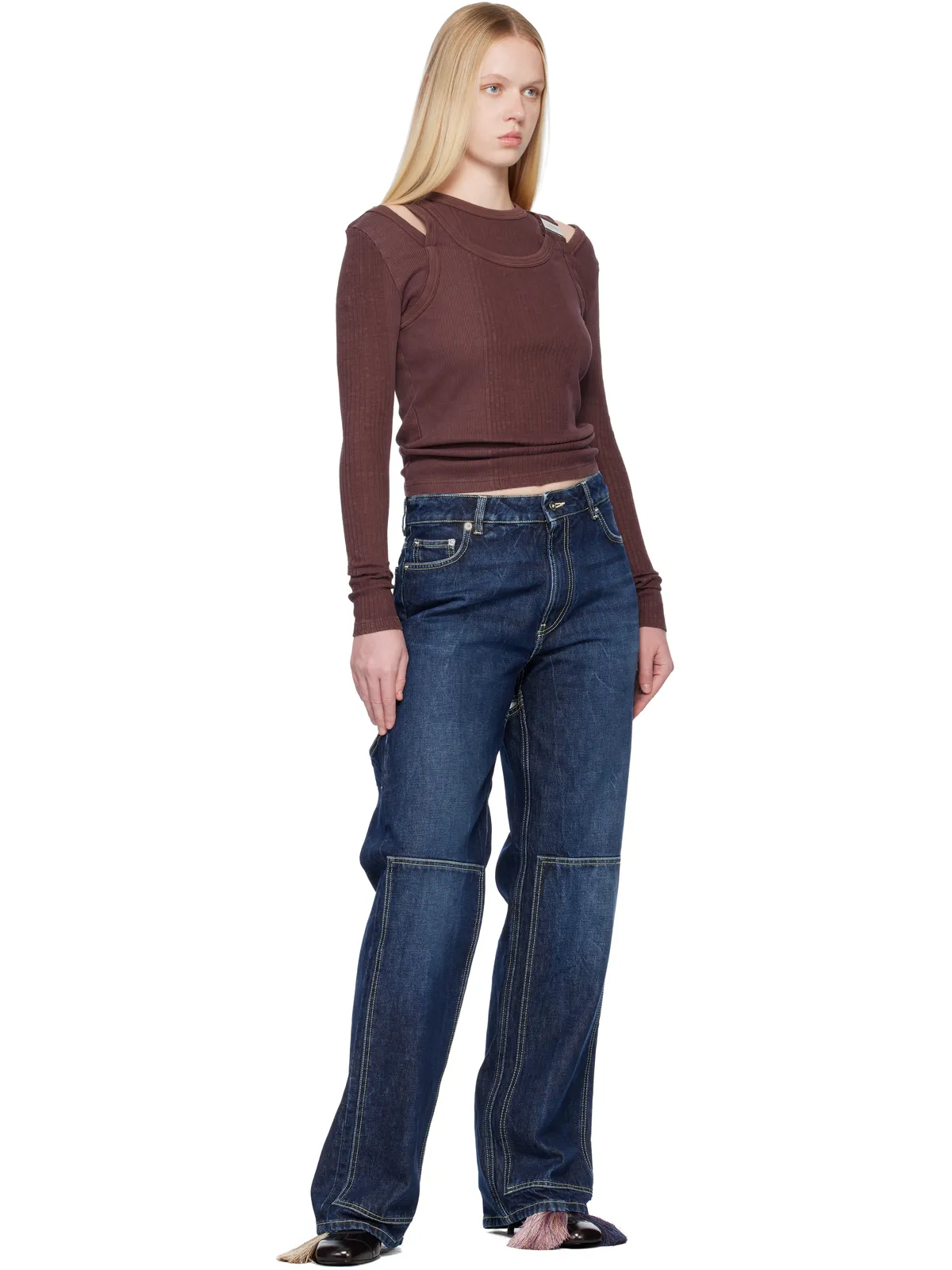 Jean Paul Gaultier Rib Cutout Fastener トップス - 画像4