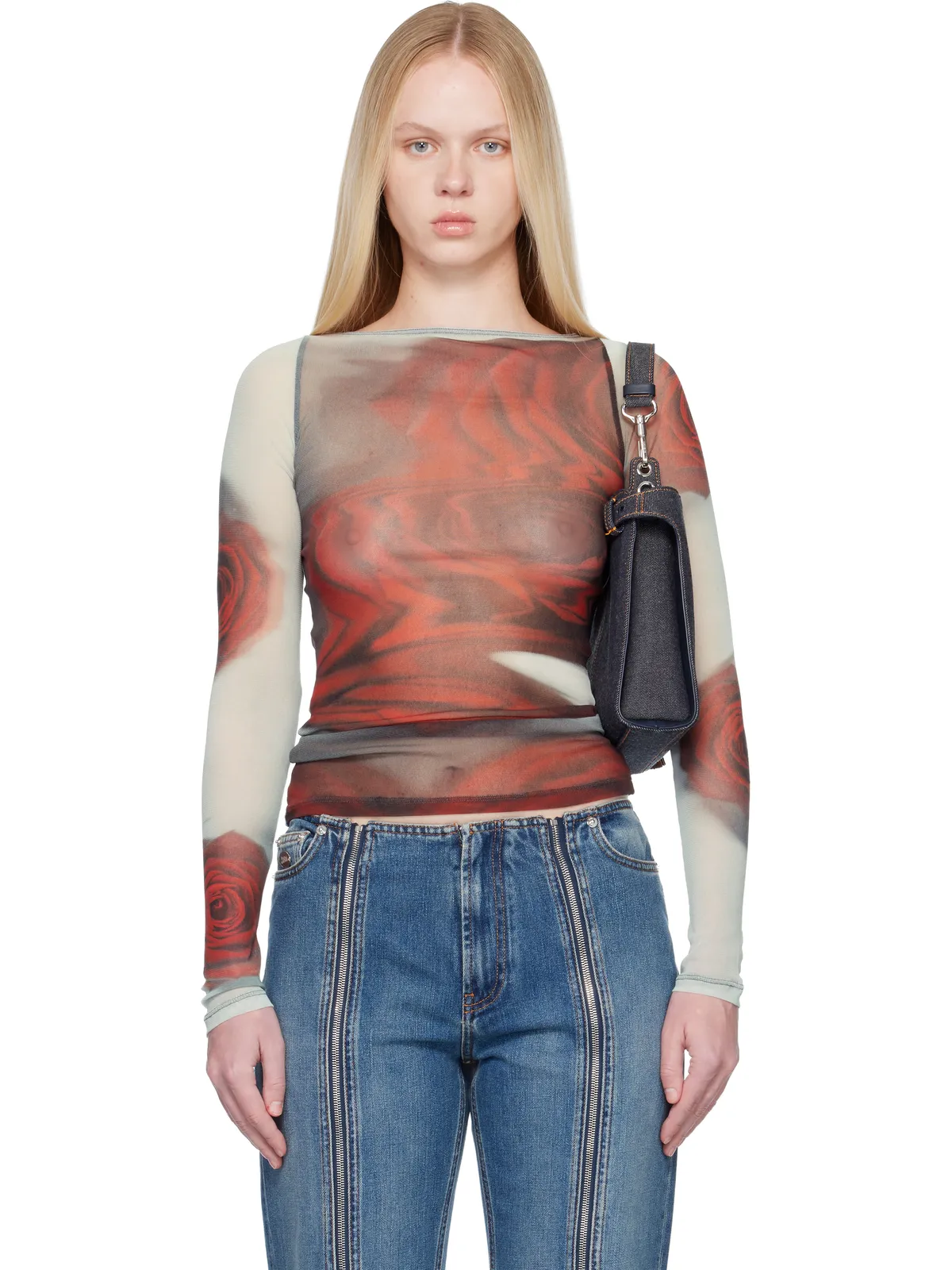 Jean Paul Gaultier 'The Blurry Roses' トップス - 画像1