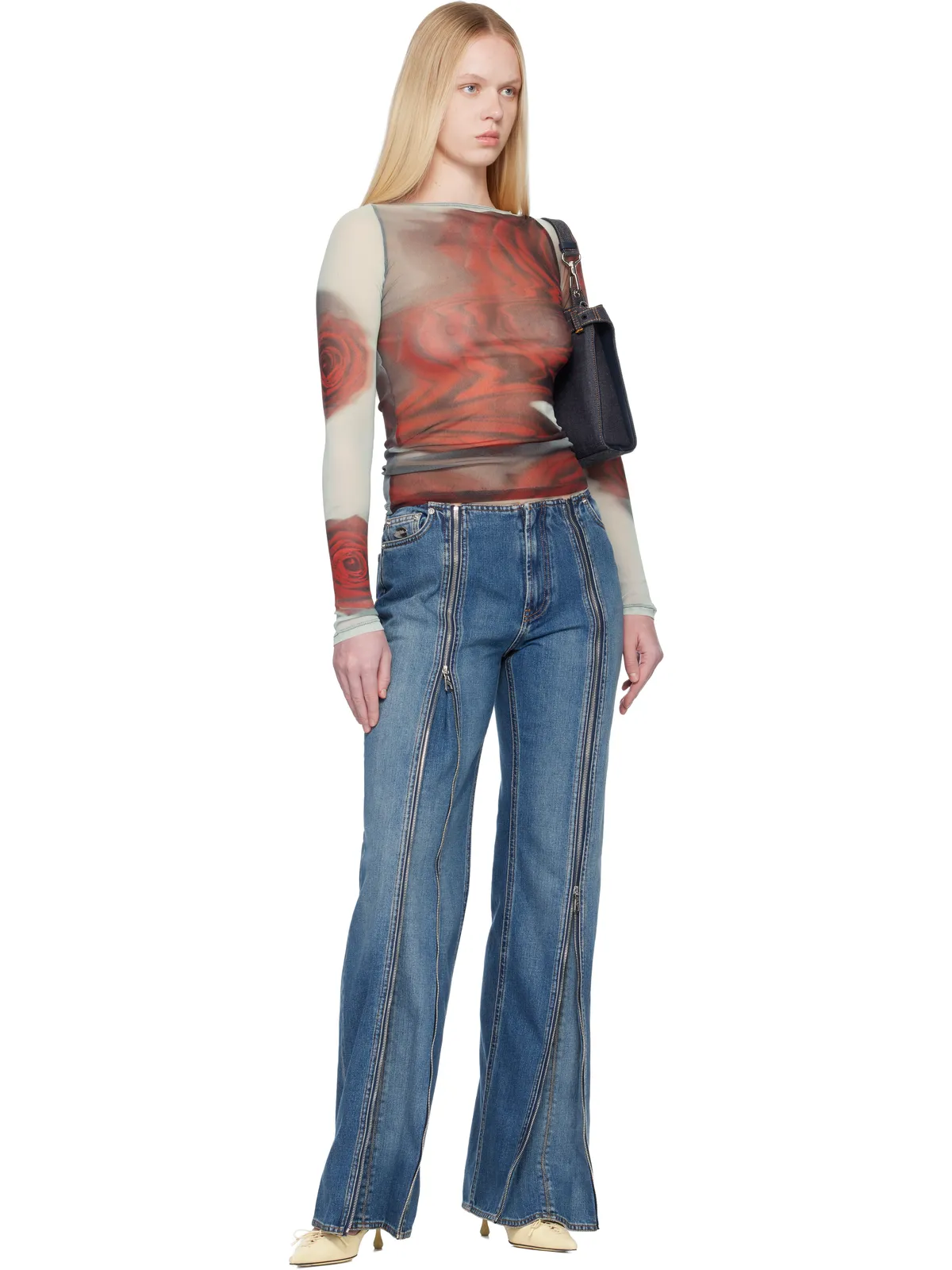 Jean Paul Gaultier 'The Blurry Roses' トップス - 画像4