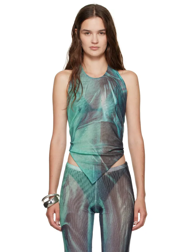 Jean Paul Gaultier Jean Paul Gaultier Scarf Printed Water メッシュ トップスの商品画像