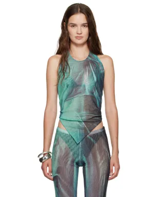 Jean Paul Gaultier Scarf Printed Water メッシュ トップス - サムネイル1