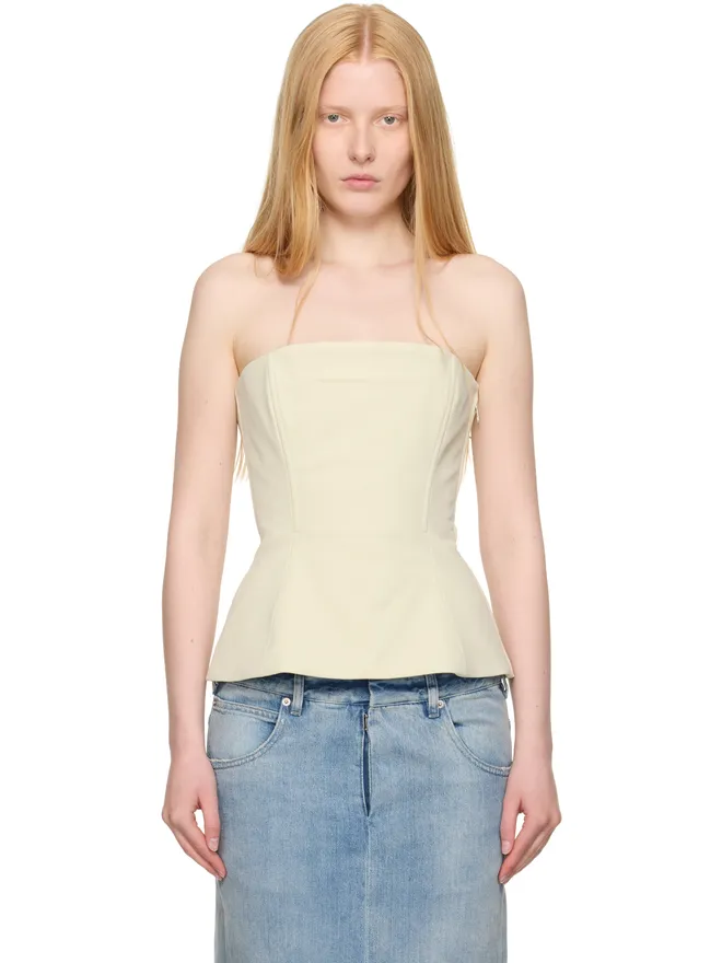 Jean Paul Gaultier Jean Paul Gaultier SSENSE限定 トップステッチ コルセット トップスの商品画像