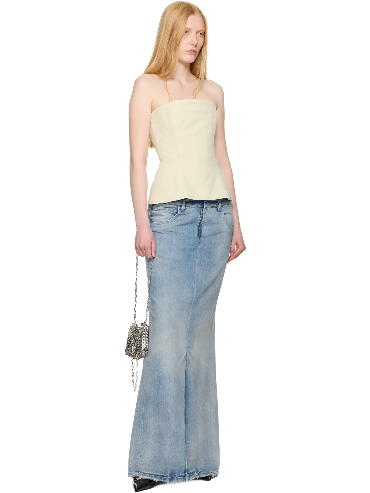 Jean Paul Gaultier SSENSE限定 トップステッチ コルセット トップス - 画像4