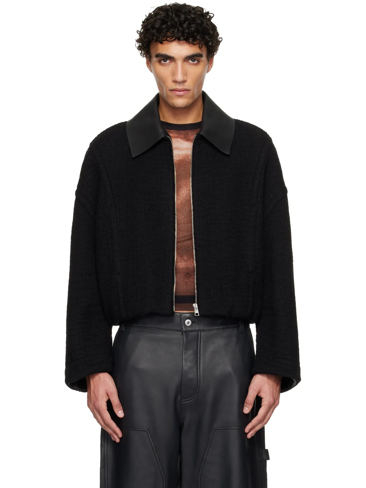 Jean Paul Gaultier Heavy Wool ボンバージャケット - 画像1