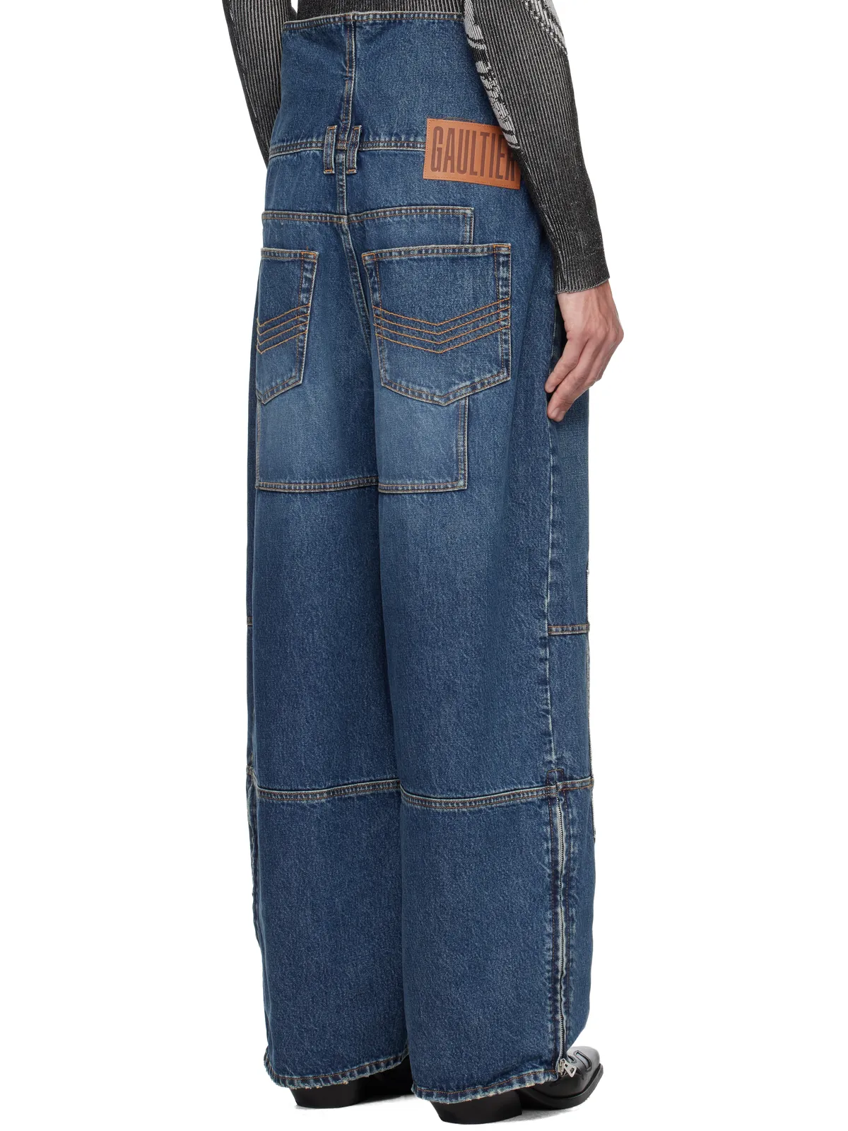 Jean Paul Gaultier Zipped Patch ジーンズ - 画像3