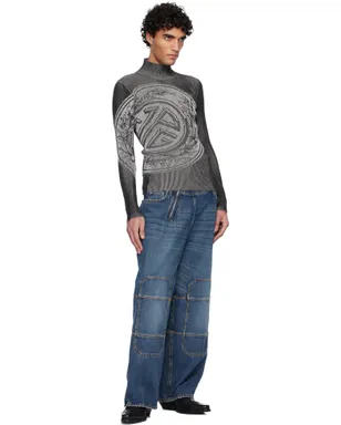 Jean Paul Gaultier Zipped Patch ジーンズ - サムネイル4