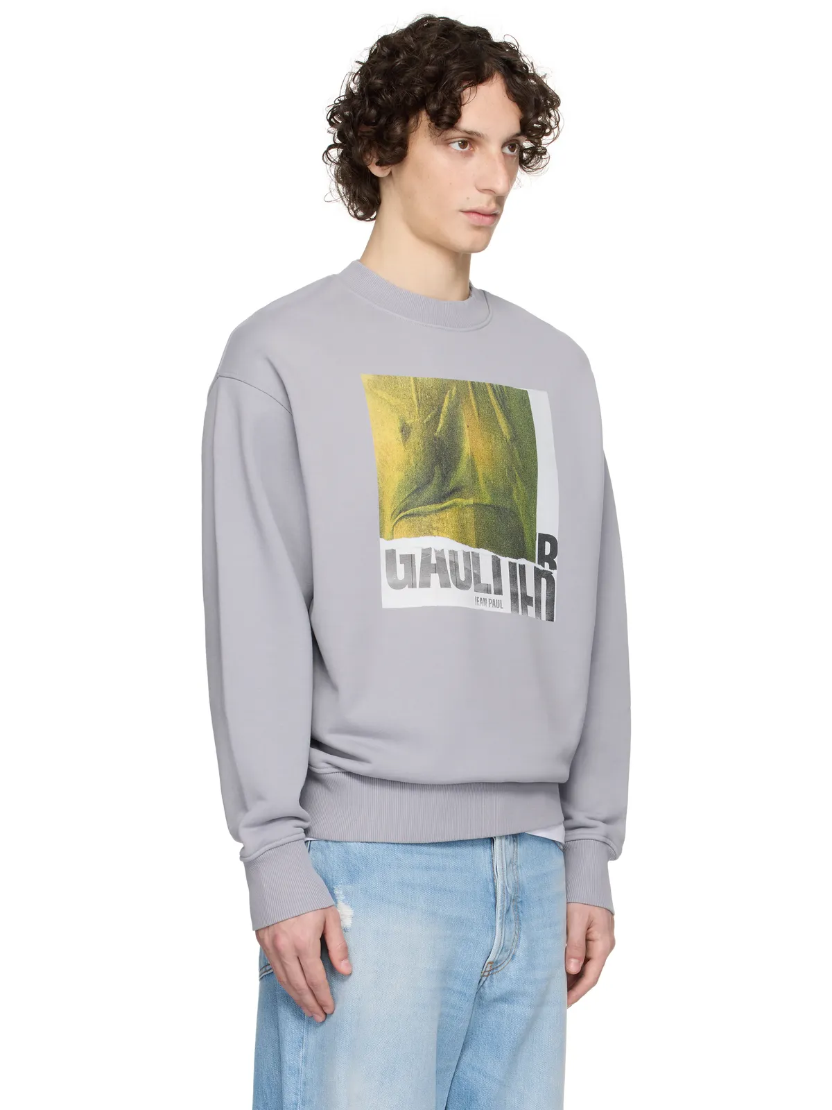 Jean Paul Gaultier SSENSE限定 Printed Water コットン クルー スウェットシャツ - 画像2