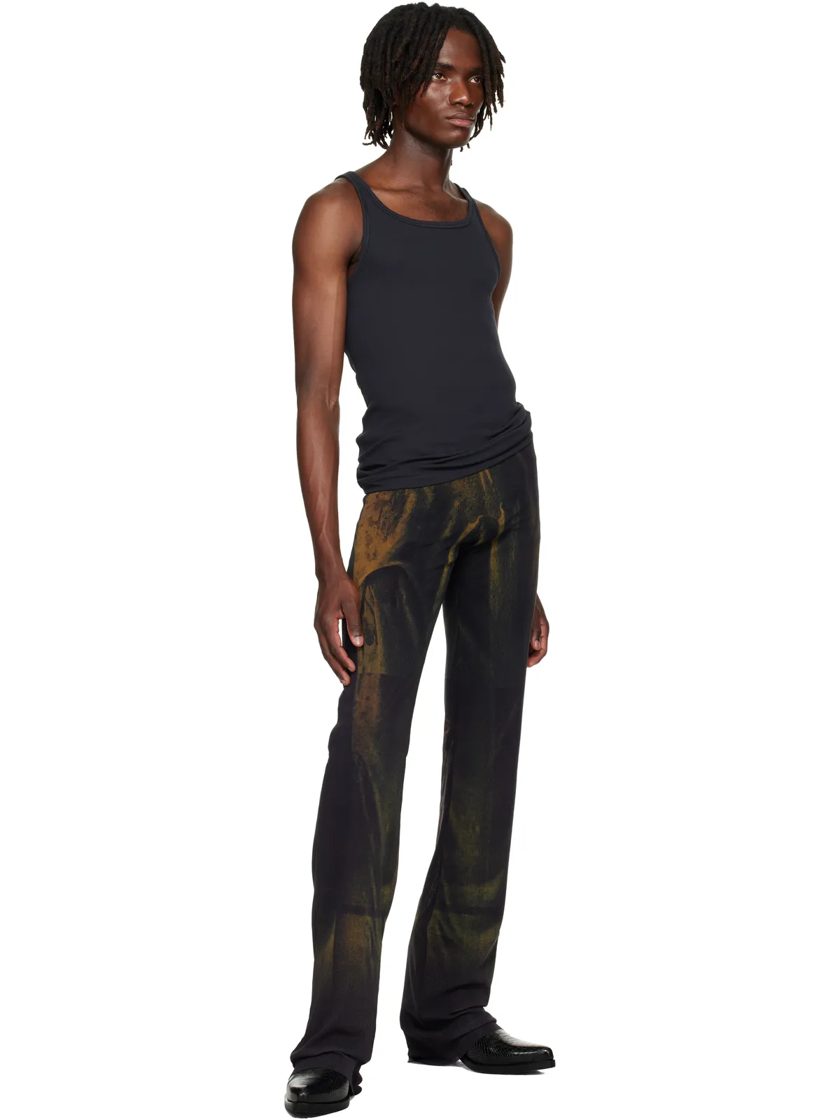 Jean Paul Gaultier SSENSE限定 Mesh Printed Water スウェットパンツ - 画像4