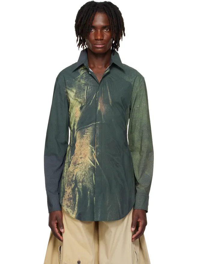 Jean Paul Gaultier Jean Paul Gaultier SSENSE限定 Mesh Printed Acid Water シャツの商品画像