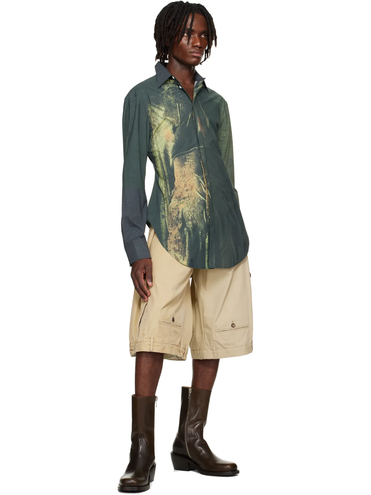 Jean Paul Gaultier SSENSE限定 Mesh Printed Acid Water シャツ - 画像4