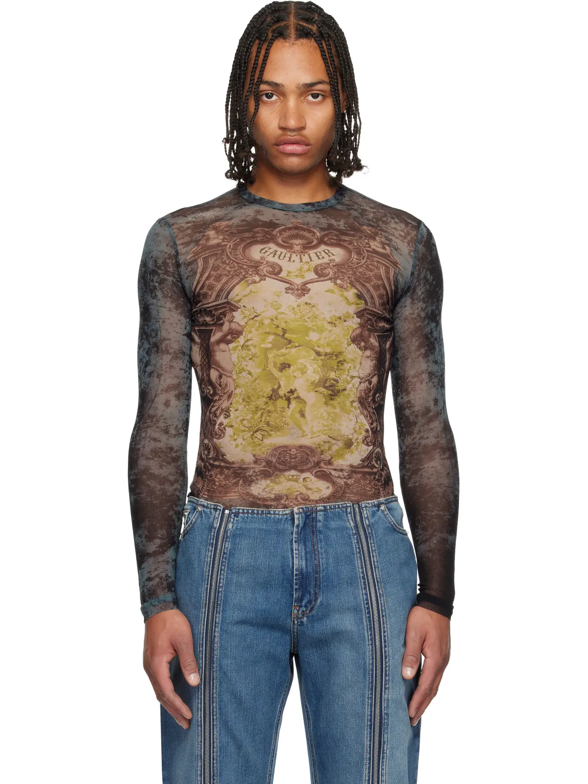 Jean Paul Gaultier 'The Blue Médaillon' トップス - 画像1