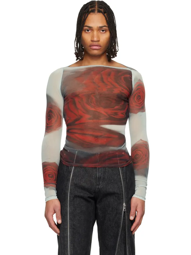 Jean Paul Gaultier Jean Paul Gaultier 'The Blurry Roses' トップスの商品画像