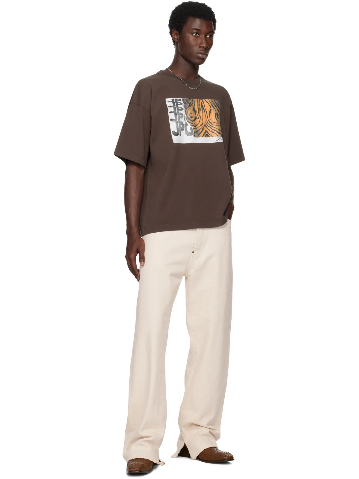 Jean Paul Gaultier Printed Wood オーバーサイズ Tシャツ - 画像4