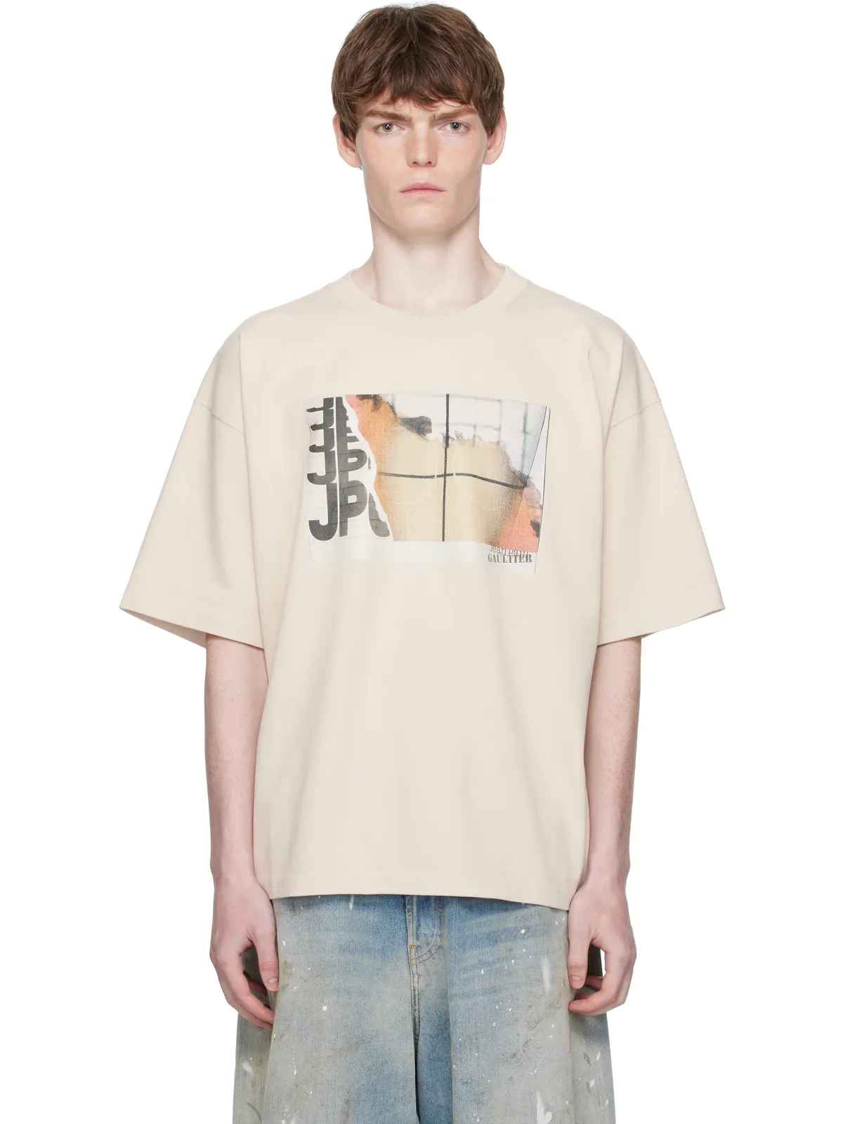 Jean Paul Gaultier Printed Fire オーバーサイズ Tシャツ - 画像1