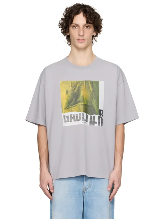 Jean Paul Gaultier Jean Paul Gaultier SSENSE限定 Printed Water コットン オーバーサイズ Tシャツの商品画像