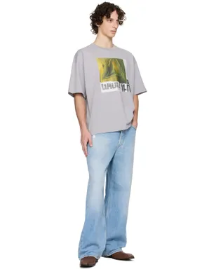 Jean Paul Gaultier SSENSE限定 Printed Water コットン オーバーサイズ Tシャツ - サムネイル4