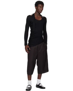 Jean Paul Gaultier Twisted Double Layer Piercing リブ Tシャツ - サムネイル4