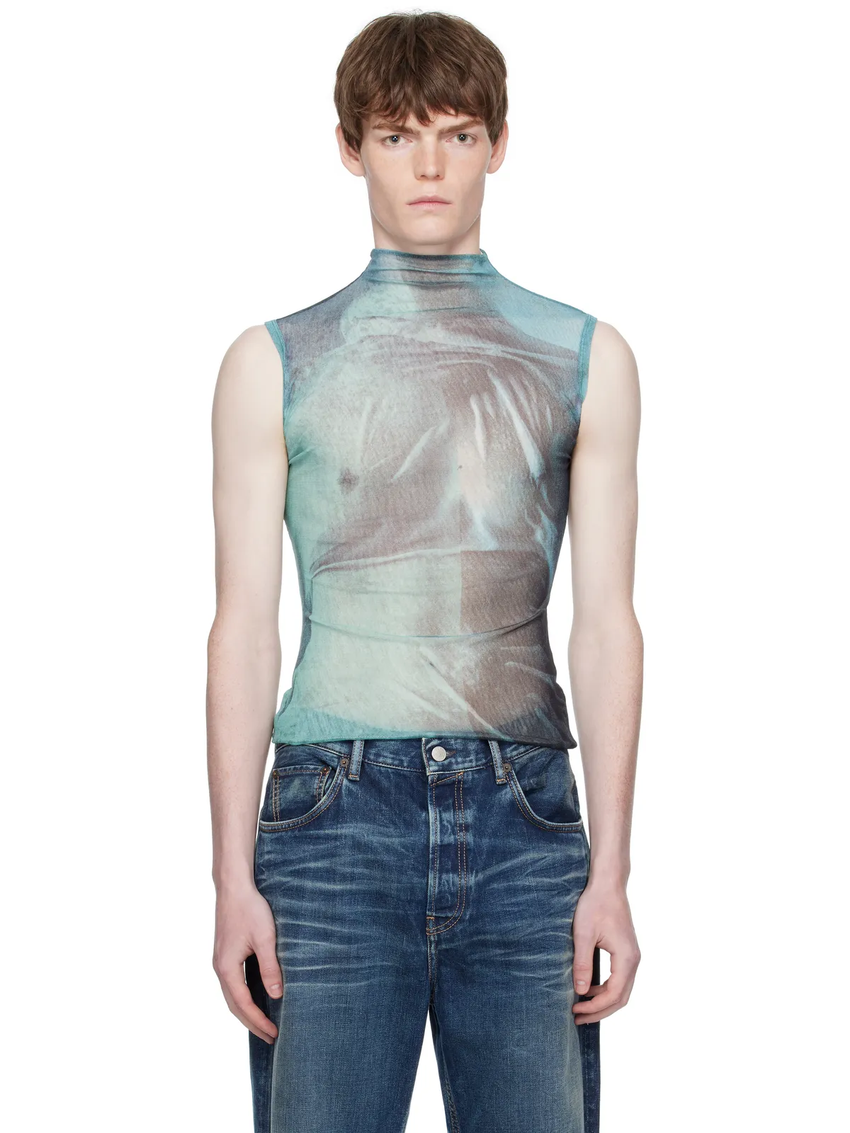 Jean Paul Gaultier Printed Water タートルネック - 画像1