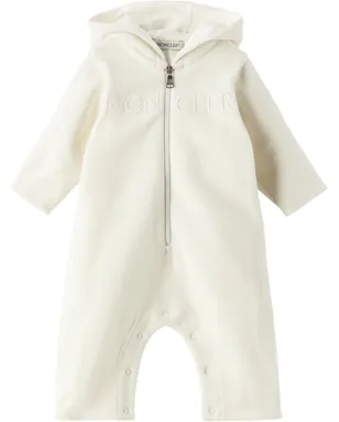 Moncler Enfant ベビー｜ フード付き フリース カバーオール - サムネイル1