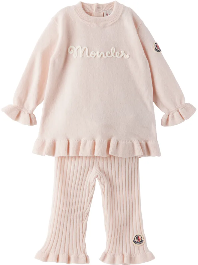 Moncler Enfant Moncler Enfant ベビー｜ ラッフル ウール カシミヤ セーター＆トラウザーズ セットの商品画像