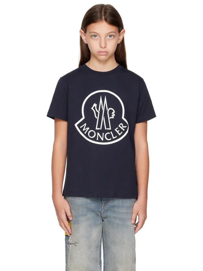 Moncler Enfant Moncler Enfant ジュニア｜ ロゴプリント コットン Tシャツの商品画像