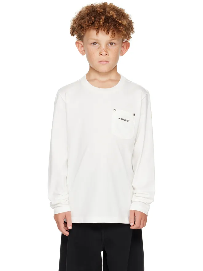 Moncler Enfant Moncler Enfant ジュニア｜ ロゴ コットン 長袖Tシャツの商品画像