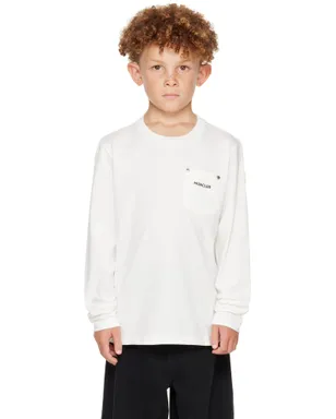Moncler Enfant ジュニア｜ ロゴ コットン 長袖Tシャツ - サムネイル1