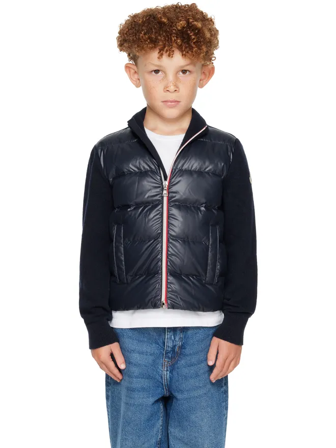 Moncler Enfant Moncler Enfant ジュニア｜ パデッド ウール ジップアップカーディガンの商品画像