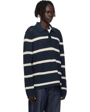 Calvin Klein ボーダー 長袖ポロシャツ - サムネイル2