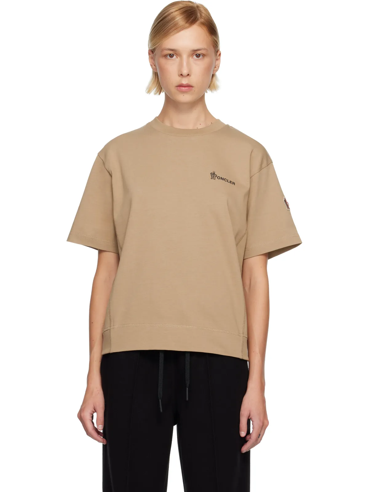 Moncler Grenoble エンボスロゴ コットン Tシャツ - 画像1