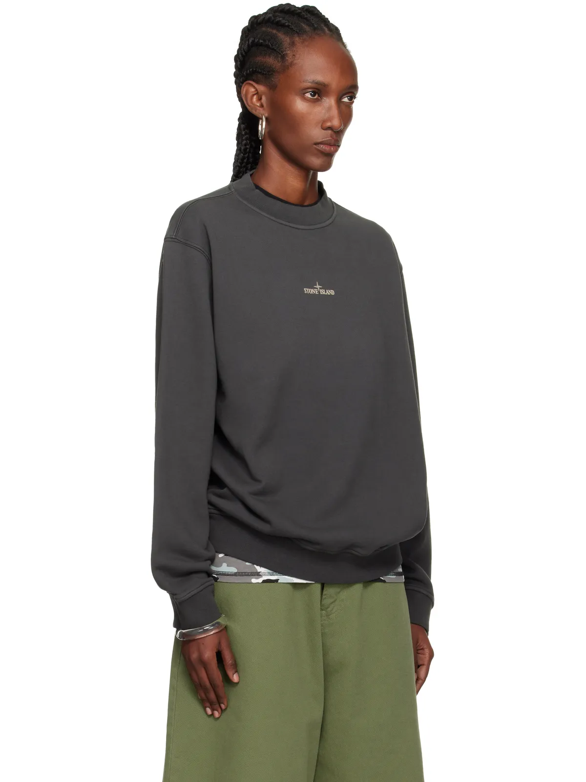 Stone Island 6100018 コットンフリース スウェットシャツ - 画像2