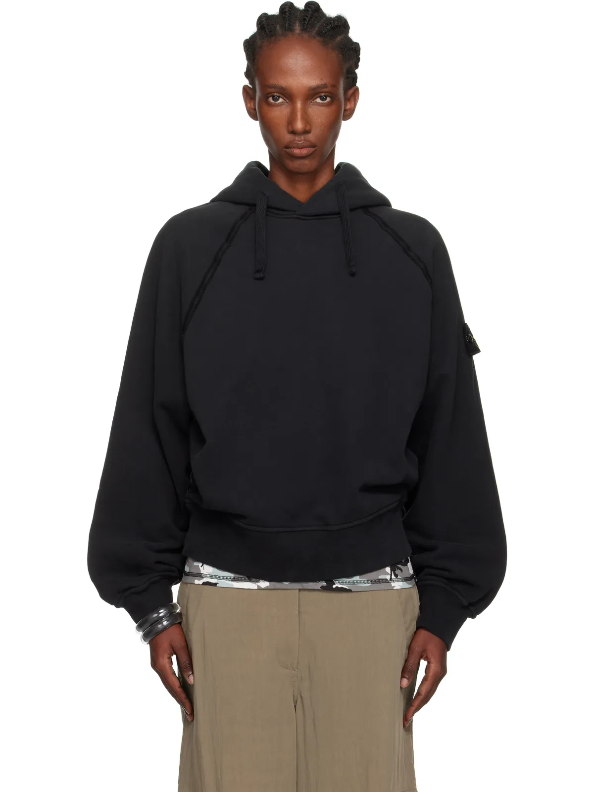 Stone Island 6100023 Brushed Organic Cotton Fleece フーディ - 画像1