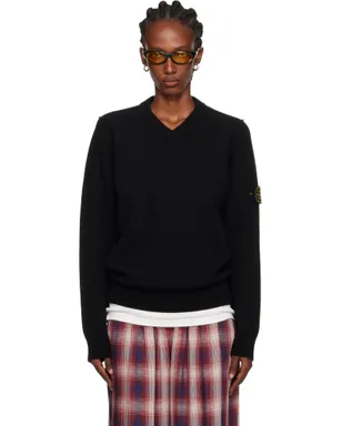Stone Island 5100033 Jersey Lambswool Vネックセーター - サムネイル1