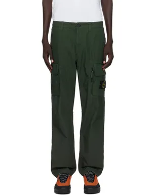 Stone Island グリーン 3100006 Canvas Weave Cotton カーゴパンツ - サムネイル1