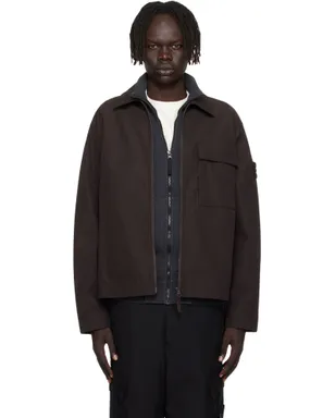 Stone Island 1200018 ウェザープルーフ コットンキャンバス オーバーシャツ - サムネイル1