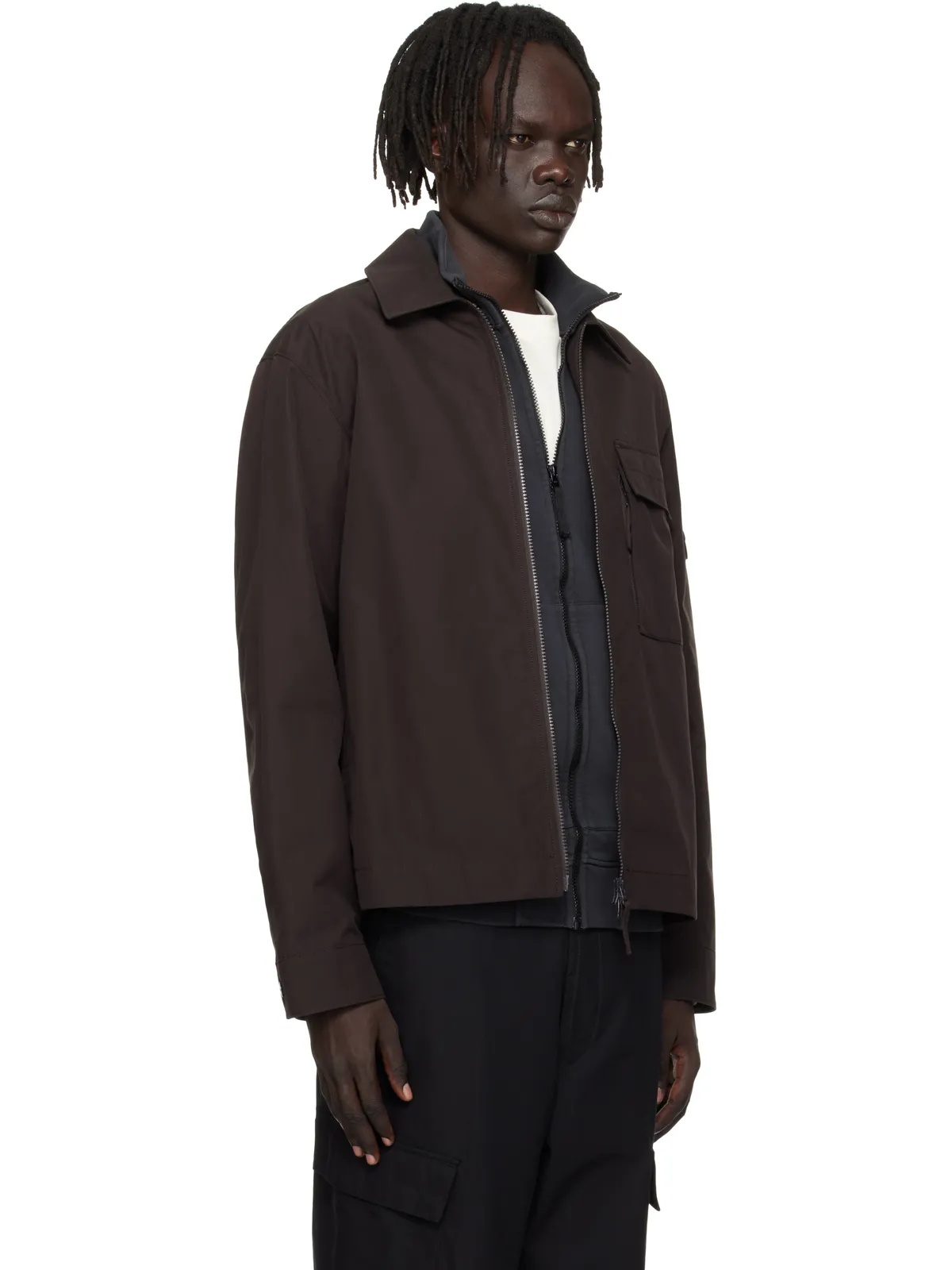 Stone Island 1200018 ウェザープルーフ コットンキャンバス オーバーシャツ - 画像2