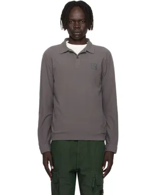 Stone Island 2200011 コットン ジャージ 長袖ポロシャツ - サムネイル1