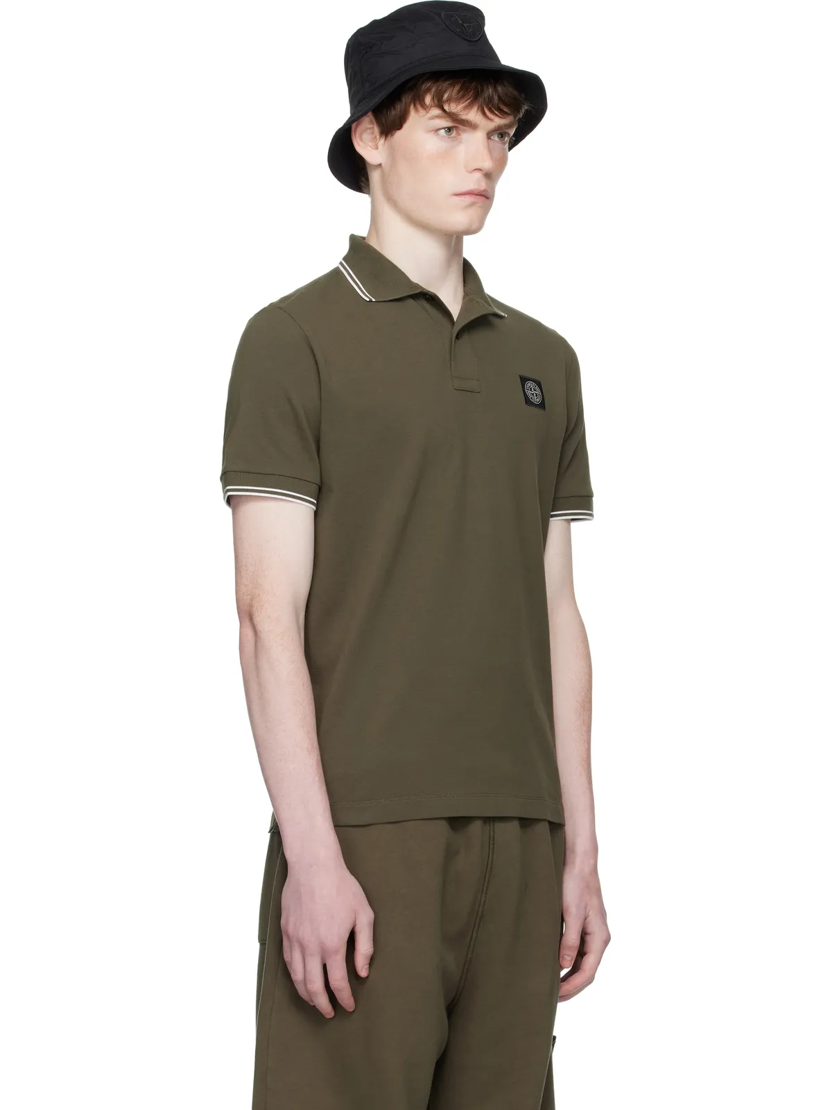 Stone Island 2200007 オーガニックコットン ピケ ポロシャツ - 画像2