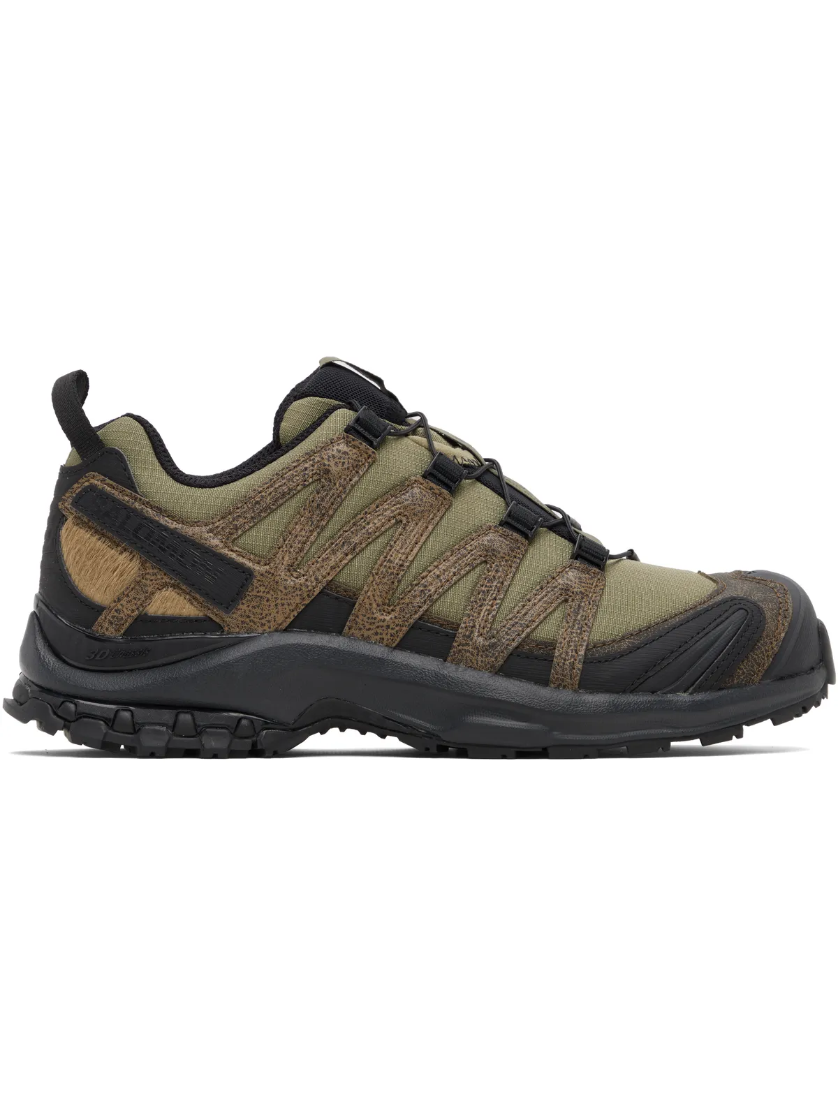 Salomon XA Pro 3D ディストレス レザースニーカー - 画像1
