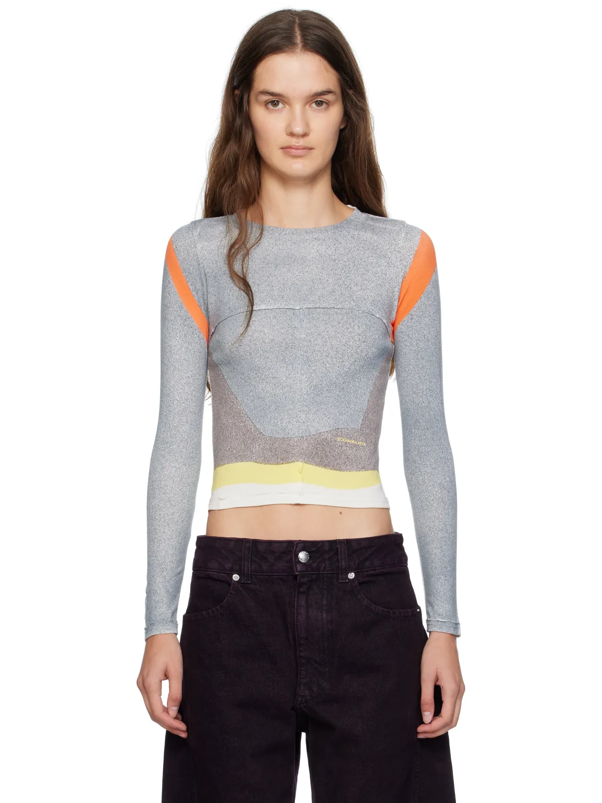 Eckhaus Latta Lapped Baby クルーネックTシャツ - 画像1