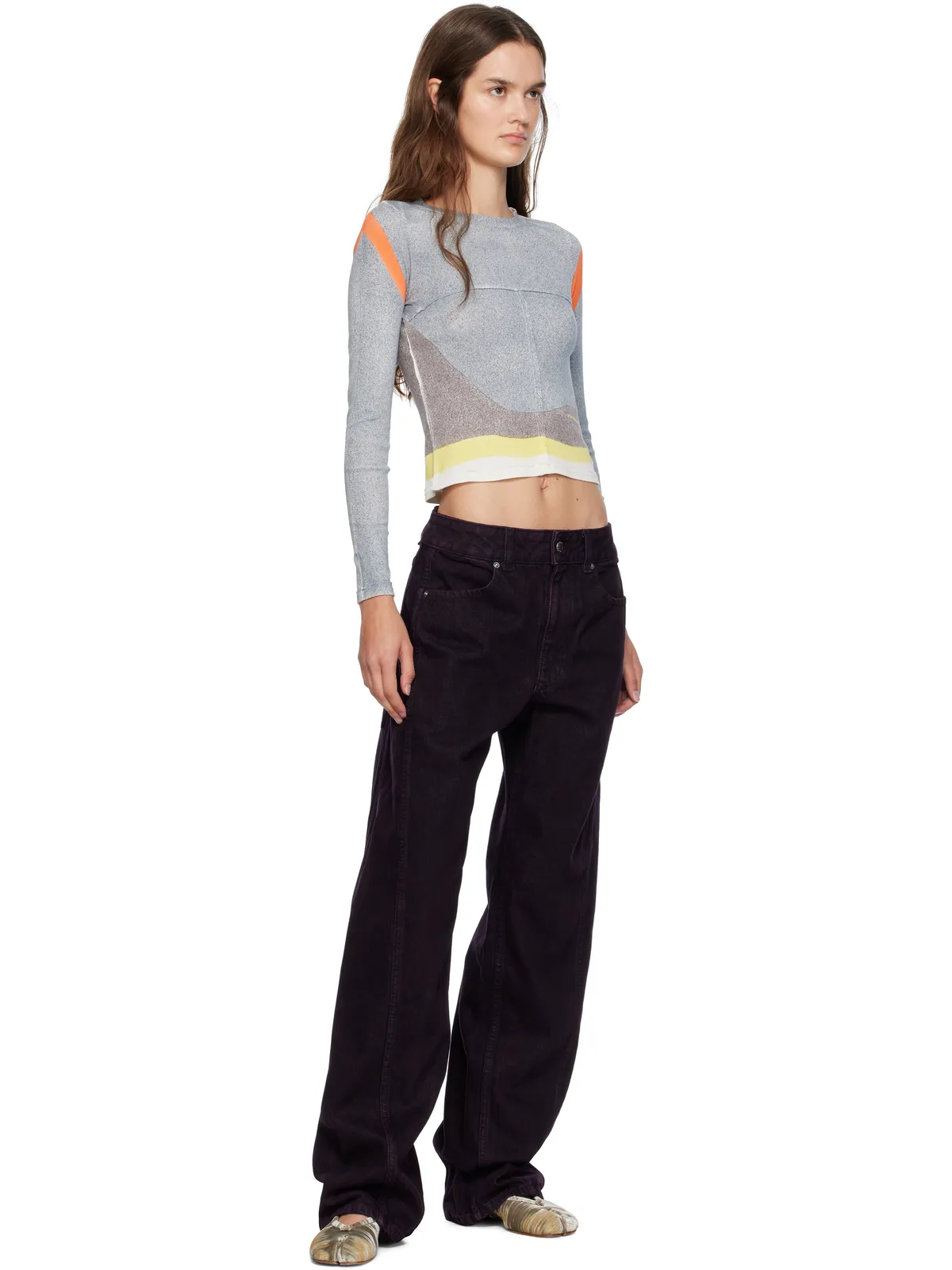 Eckhaus Latta Lapped Baby クルーネックTシャツ - 画像4