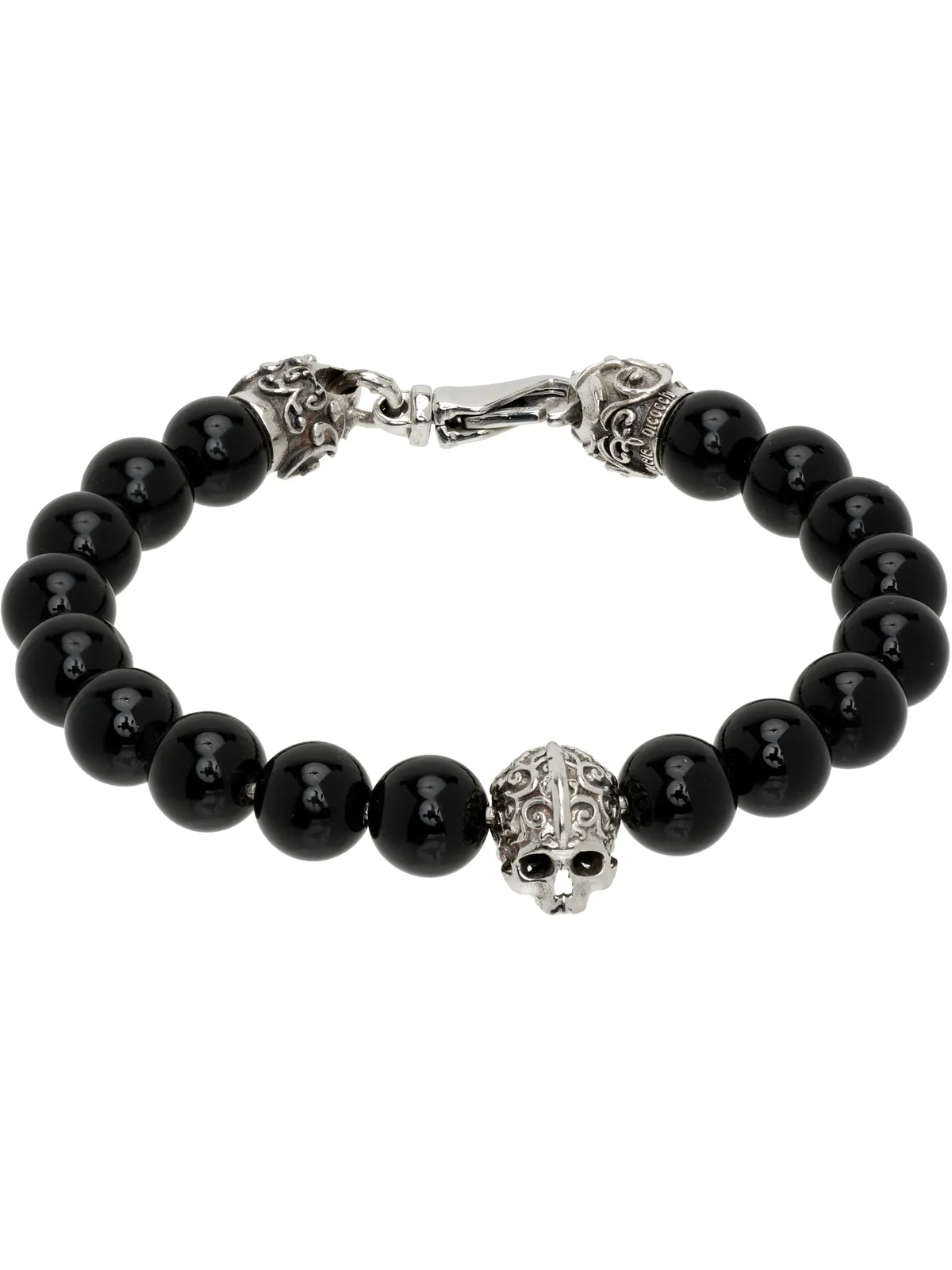 Emanuele Bicocchi Skull ビーズブレスレット - 画像1
